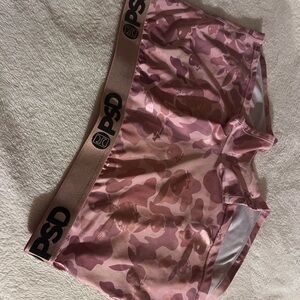 PSD Women Rose Pink Playboy Camo Boxer Briefs